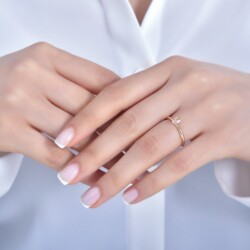 0.65 Karat Morganit Yüzük - 2