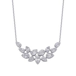 0.65 Karat Pırlanta Baget Kolye - 2