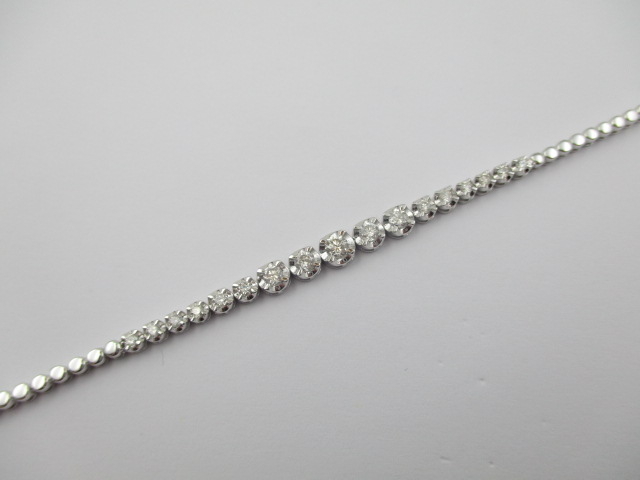 0.65 Karat PIRLANTA BİLEKLİK Su Yolu BİLEKLİK 14 AYAR