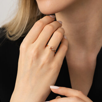 0.66 Karat Pırlanta Morganit Yüzük - 3