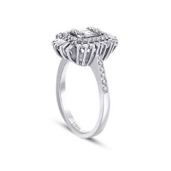 0.67 Karat Pırlanta Baget Yüzük - 2