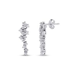 0.67 Karat Pırlanta Trend Küpe - 1