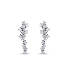 0.67 Karat Pırlanta Trend Küpe - 2