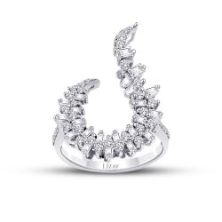 0.68 Karat Pırlanta Baget Yüzük - 1