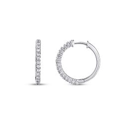 0.70 Karat Pırlanta Halka Küpe - 1