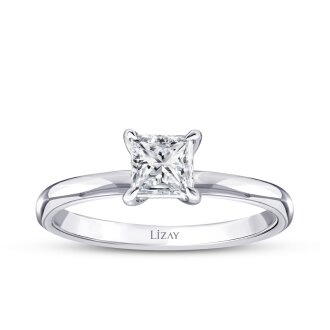 0.70 Karat Pırlanta Prenses Tektaş Yüzük - Lizay Pırlanta