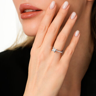 0.70 Karat Pırlanta Tektaş Yüzük - 3