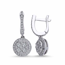 0.74 Carat Diamond Earrings 