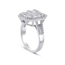 0.74 Karat Pırlanta Baget Yüzük - 2