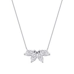 0.75 Karat Pırlanta Lotus Kolye - 1