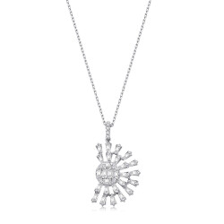 0.76 Carat Diamond Baguette Necklace 
