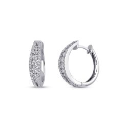 0.77 Karat Pırlanta Halka Küpe 