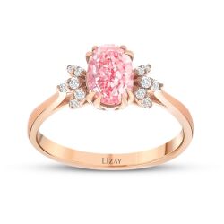 0.77 Karat Pırlanta Turmalin Yüzük - 1