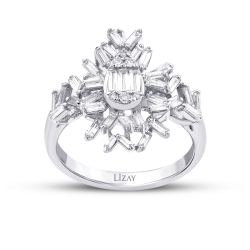 0.79 Karat Pırlanta Baget Yüzük 