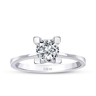 0.80 Karat Pırlanta Tektaş Yüzük - 3