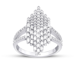 0.81 Karat Pırlanta Baget Yüzük 