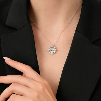 0.83 Karat Pırlanta Baget Kolye - 3