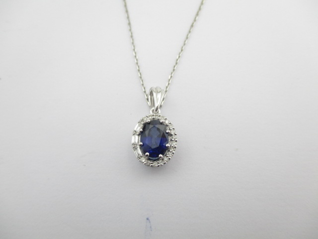 0.95 Karat PIRLANTA GERDANLIK Safir Fantezi GERDANLIK 14 AYAR