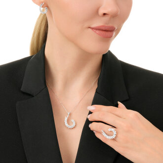 0.96 Karat Pırlanta Baget Kolye - 4