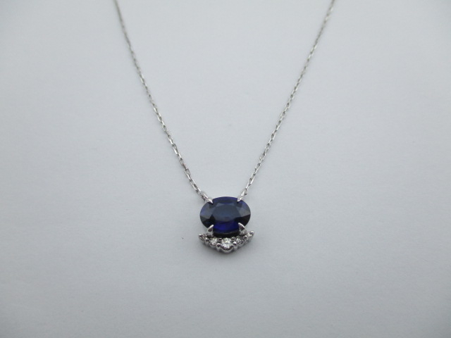 0.97 Karat PIRLANTA GERDANLIK Safir Fantezi GERDANLIK 14 AYAR