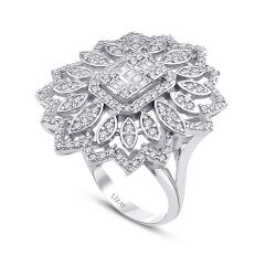 0.99 Karat Pırlanta Baget Yüzük - 2