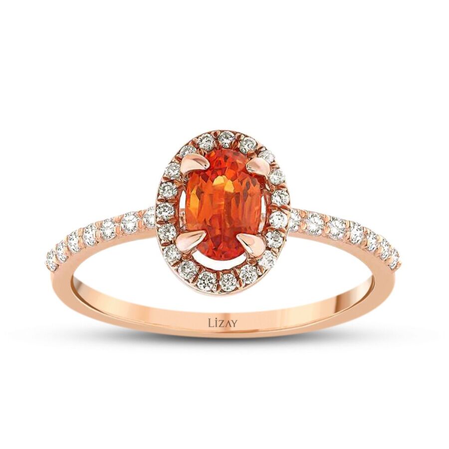 0.99 Karat Pırlanta Sitrin Yüzük