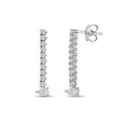 0.99 Karat Pırlanta Trend Küpe - 1