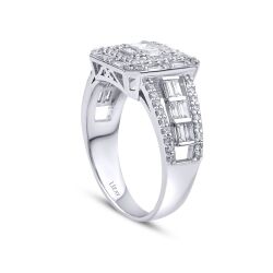 1.00 Karat Pırlanta Baget Yüzük - 2