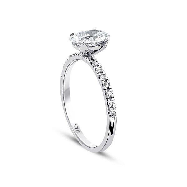 1.30 Karat Pırlanta Oval Tektaş Yüzük - 2
