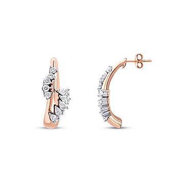 1.35 Karat Pırlanta Taşlı Trend Küpe - 1