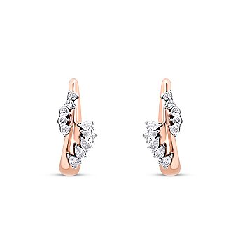 1.35 Karat Pırlanta Taşlı Trend Küpe - 2