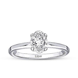 1.50 Karat Pırlanta Oval Tektaş Yüzük - 2