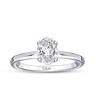 1.50 Karat Pırlanta Oval Tektaş Yüzük - 1