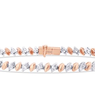 1.54 Karat Pırlanta Markiz Taşlı Bileklik - 2