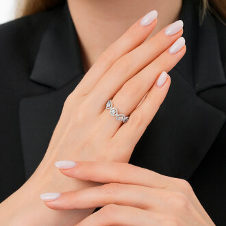 1.54 Karat Pırlanta Trend Tamtur Yüzük - 3