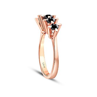 1.94 Karat Siyah Taşlı Beştaş Yüzük - 2
