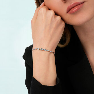 1.99 Karat Pırlanta Aquamarin Damla Bileklik - 3