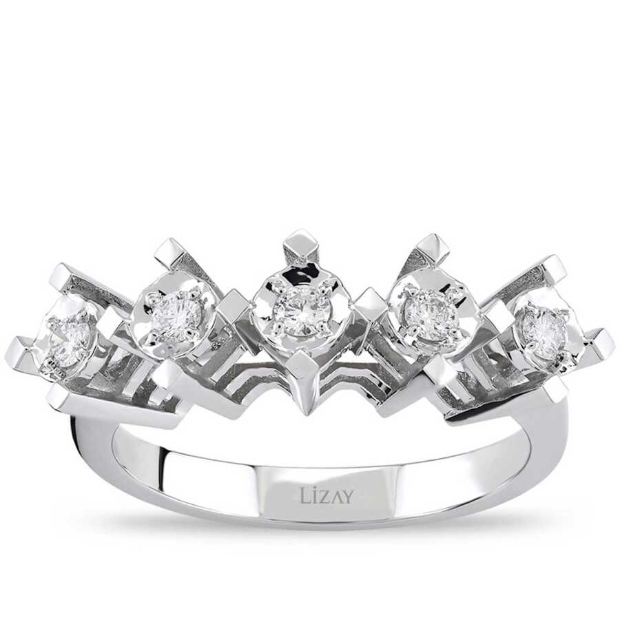 1 Carat Mirrored Five Stone Diamond Ring - 1