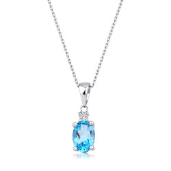 1.03 Carat Diamond Colored Stone Necklace 