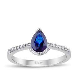 1.03 Carat Diamond Sapphire Ring 