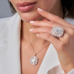 1.05 Karat Pırlanta Aurora Kolye - 3