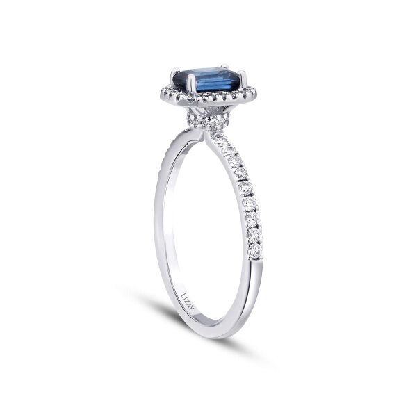 1.08 Karat Pırlanta Safir Yüzük - 2