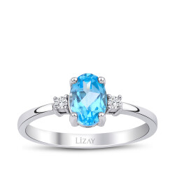 1.09 Carat Diamond Colored Stone Ring 