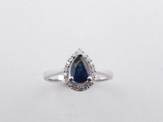 1,09 Karat Pırlanta Yüzük Safir F-G SI 14 Ayar - Lizay Pırlanta Çarşı Pazar