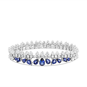 11.97 Karat Pırlanta Safir Bileklik 