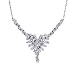 1.10 Karat Pırlanta Baget Kolye - 2