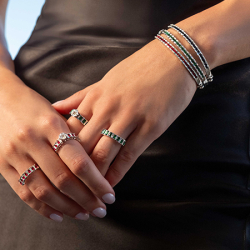 1.12 Karat Pırlanta Zümrüt Yüzük - 3