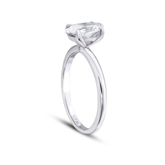 1.17 Karat Pırlanta Oval Tektaş Yüzük - 2