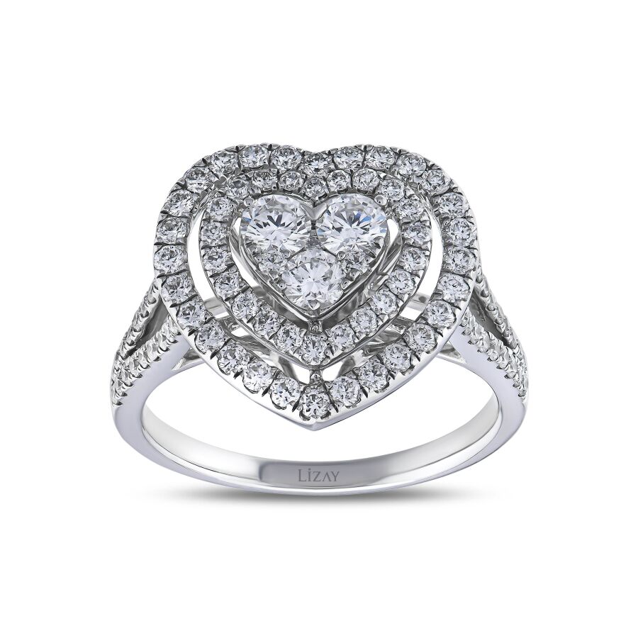 1.27 Carat Diamond Heart Ring - 1