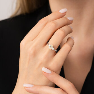 1.30 Karat Pırlanta Fancy Yüzük - 3